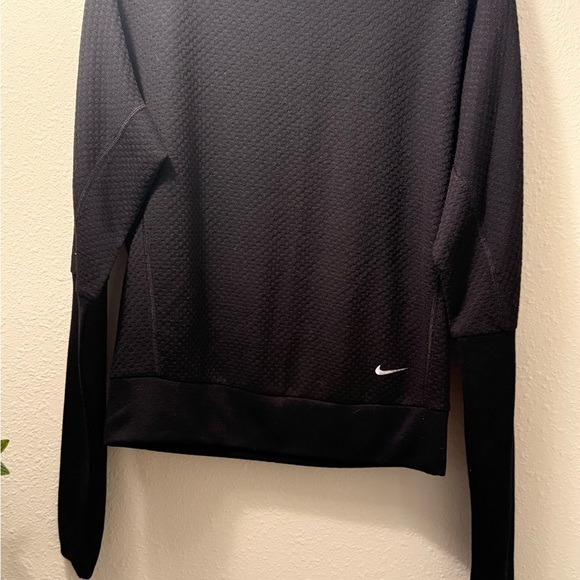 Nike Women's Black Sweatshirt with White Logo - Picture 2 of 5